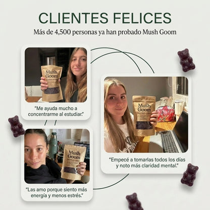 Gomitas de hongos funcionales